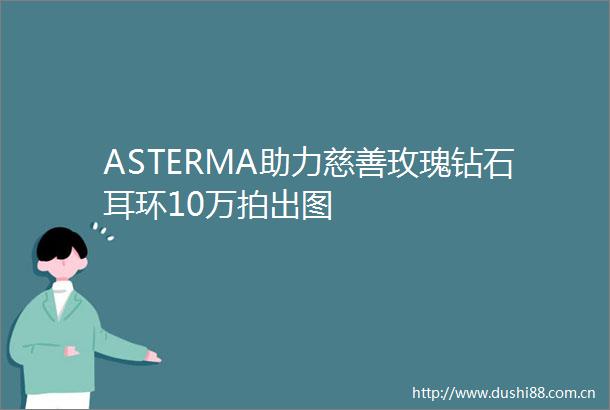 ASTERMA助力慈善玫瑰钻石耳环10万拍出图