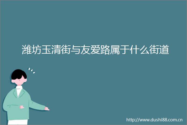 潍坊玉清街与友爱路属于什么街道