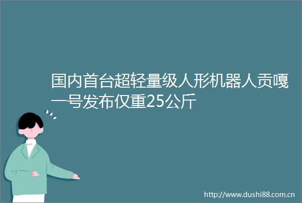 国内首台超轻量级人形机器人贡嘎一号发布仅重25公斤