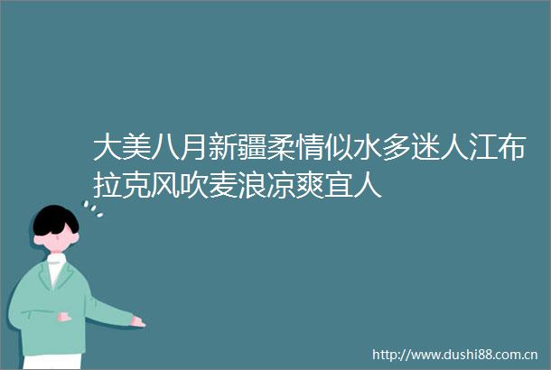 大美八月新疆柔情似水多迷人江布拉克风吹麦浪凉爽宜人