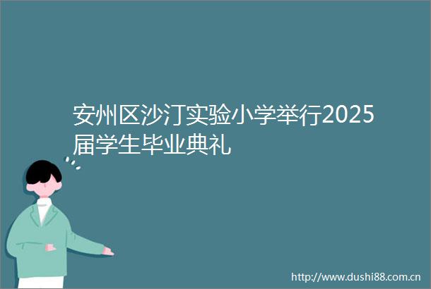 安州区沙汀实验小学举行2025届学生毕业典礼