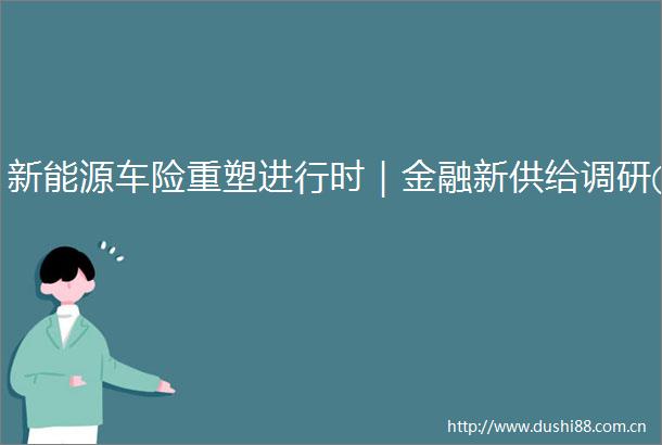 新能源车险重塑进行时｜金融新供给调研②