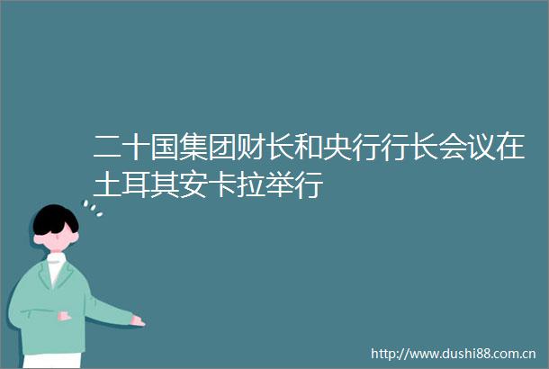 二十国集团财长和央行行长会议在土耳其安卡拉举行