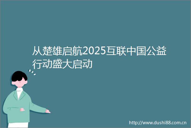 从楚雄启航2025互联公益行动盛大启动