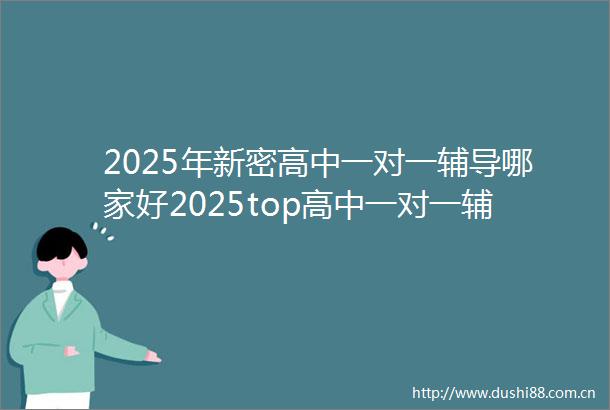 2025年新密高中一对一辅导哪家好2025top高中一对一辅导招生中