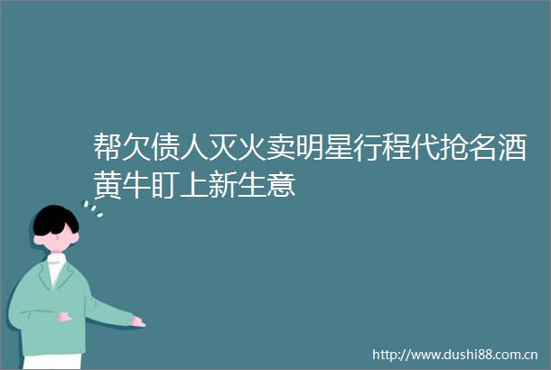 帮欠债人灭火卖明星行程代抢名酒黄牛盯上新生意