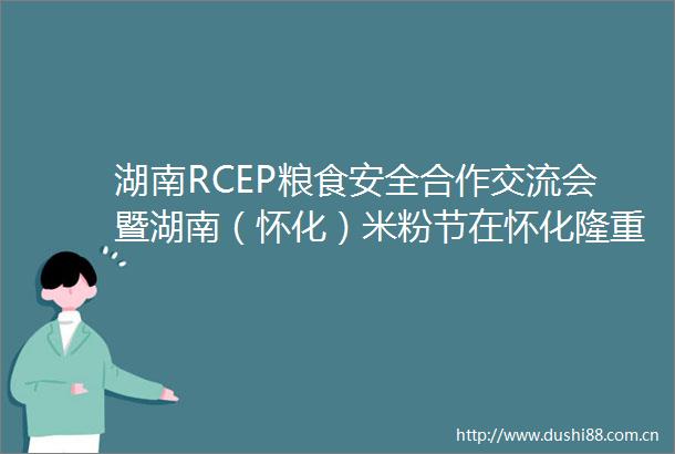 湖南RCEP粮食安全合作交流会暨湖南（怀化）米粉节在怀化隆重举办