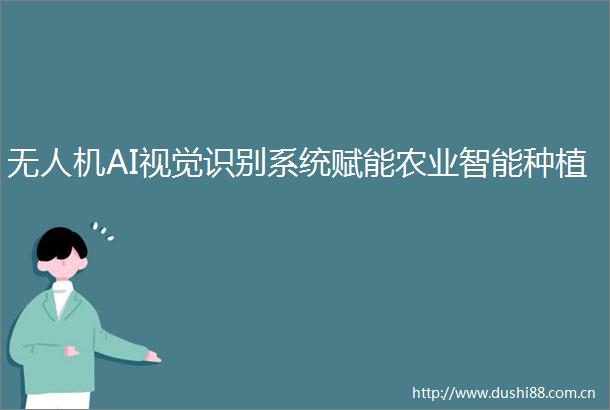 无人机AI视觉识别系统赋能农业智能种植