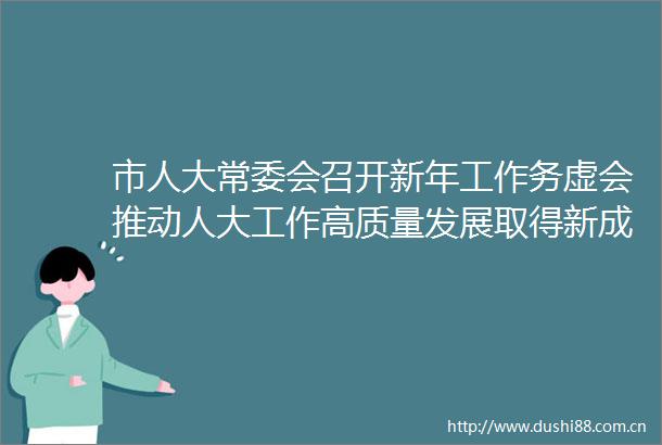 市人大常委会召开新年工作务虚会推动人大工作高质量发展取得新成效