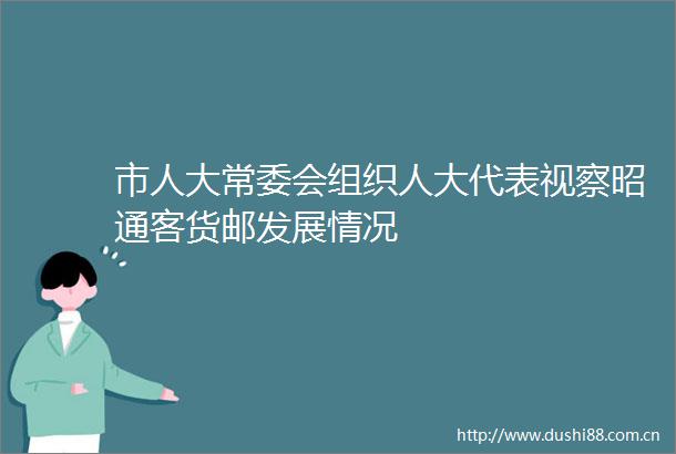 市人大常委会组织人大代表视察昭通客货邮发展情况