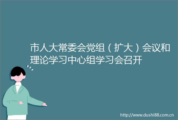 市人大常委会党组（扩大）会议和理论学习中心组学习会召开