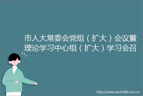 市人大常委会党组（扩大）会议暨理论学习中心组（扩大）学习会召开