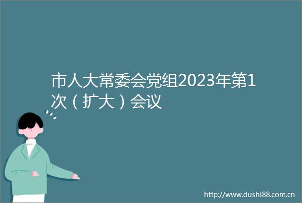 市人大常委会党组2023年第1次（扩大）会议