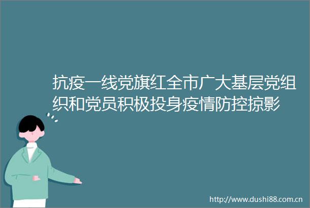 抗疫一线党旗红全市广大基层党组织和党员积极投身疫情防控掠影