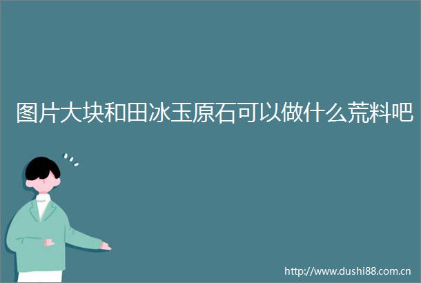 图片大块和田冰玉原石可以做什么荒料吧