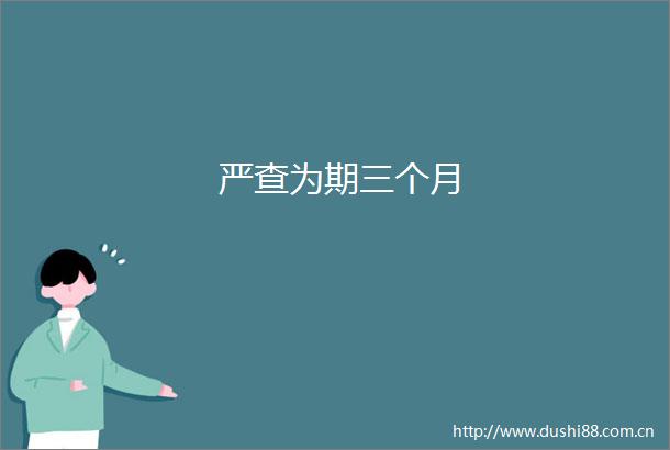 严查为期三个月