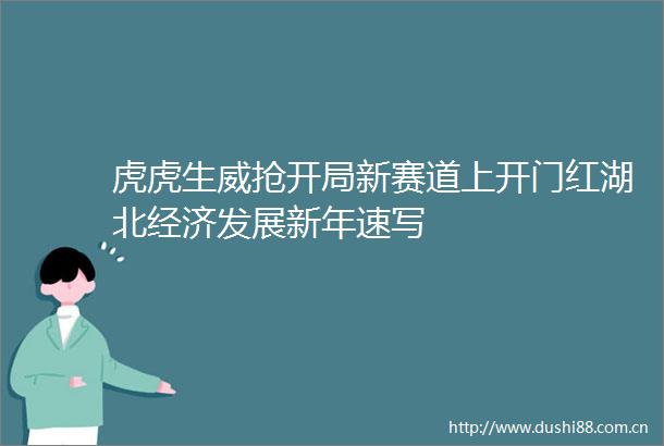 虎虎生威抢开局新赛道上开门红湖北经济发展新年速写