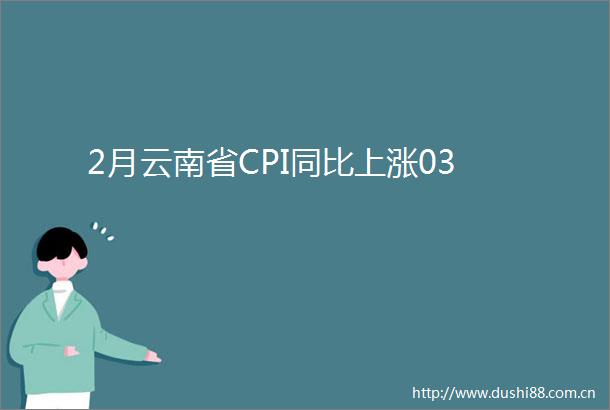 2月云南省CPI同比上涨03