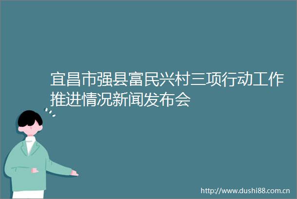 宜昌市强县富民兴村三项行动工作推进情况新闻发布会