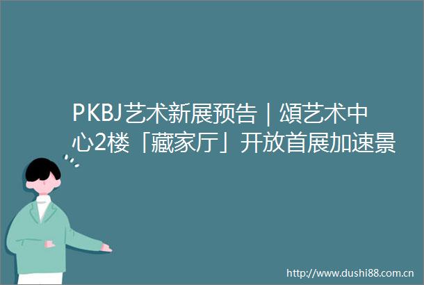 PKBJ艺术新展预告｜頌艺术中心2楼「藏家厅」开放首展加速景观即将开幕