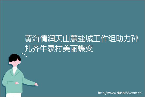 黄海情润天山麓盐城工作组助力孙扎齐牛录村美丽蝶变
