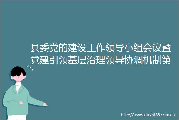 县委党的建设工作小组会议暨党建引领基层治理协调机制第一次全体会议召开