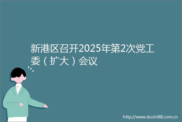 新港区召开2025年第2次党工委（扩大）会议