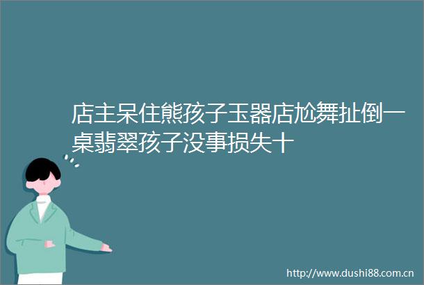 店主呆住熊孩子玉器店尬舞扯倒一桌翡翠孩子没事损失十