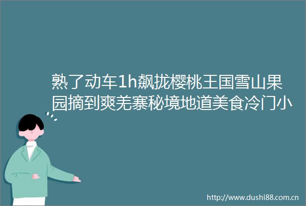 熟了动车1h飙拢樱桃王国雪山果园摘到爽羌寨秘境地道美食冷门小城超治愈