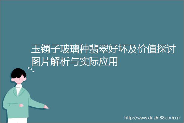 玉镯子玻璃种翡翠好坏及价值探讨图片解析与实际应用