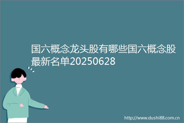 国六概念龙头股有哪些国六概念股最新名单20250628