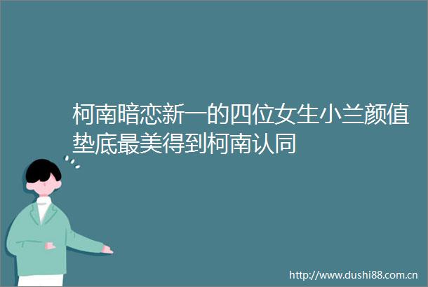 柯南暗恋新一的四位女生小兰颜值垫底最美得到柯南认同