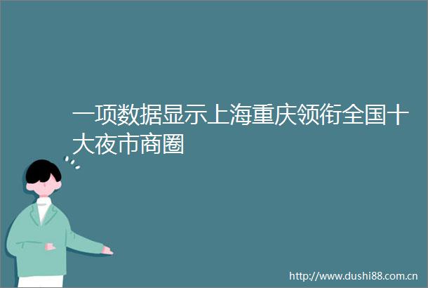 一项数据显示上海重庆领衔全国十大夜市商圈