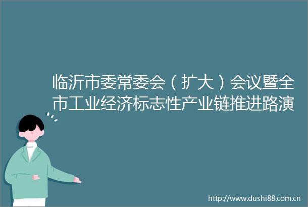 临沂市委常委会（扩大）会议暨全市工业经济标志性产业链推进路演会召开