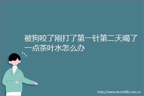 被狗咬了刚打了第一针第二天喝了一点茶叶水怎么办