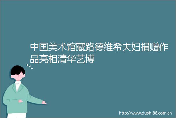 美术馆藏路德维希夫妇捐赠作品亮相清华艺博