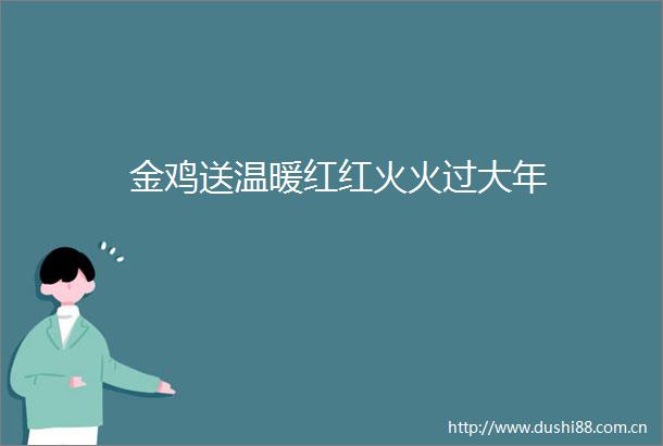 金鸡送温暖红红火火过大年