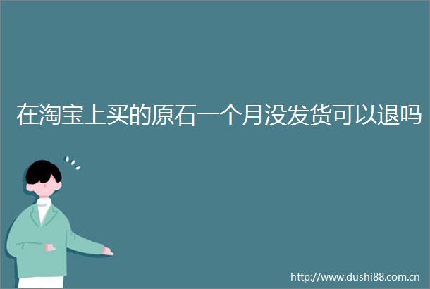 在淘宝上买的原石一个月没发货可以退吗