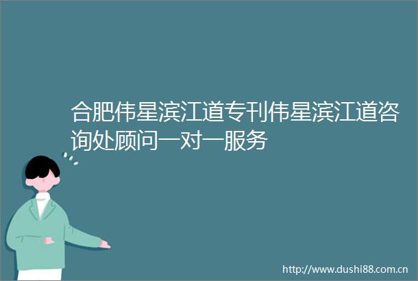 合肥伟星滨江道专刊伟星滨江道咨询处顾问一对一服务