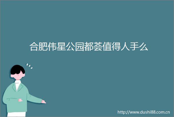 合肥伟星公园都荟值得人手么
