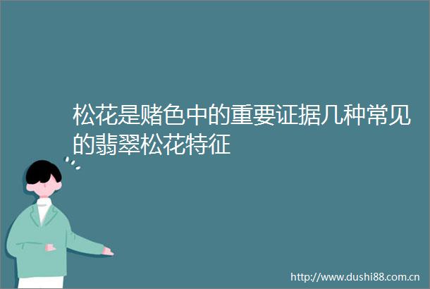 松花是赌色中的重要几种常见的翡翠松花特征