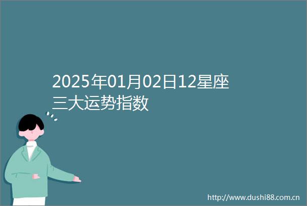 2025年01月02日12星座三大运势指数
