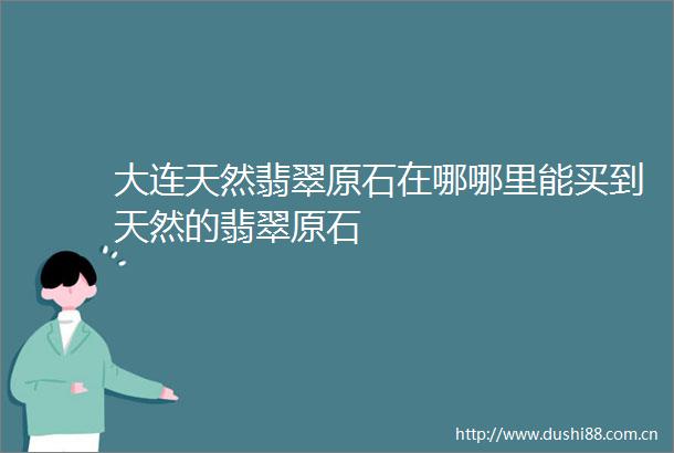 大连天然翡翠原石在哪哪里能买到天然的翡翠原石
