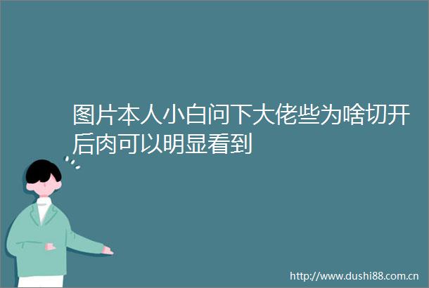 图片本人小白问下大佬些为啥切开后肉可以明显看到