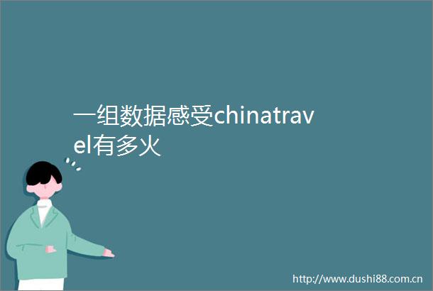 一组数据感受chinatravel有多火
