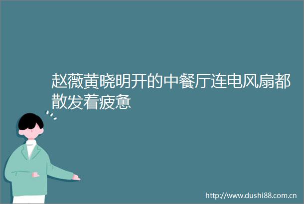 赵薇黄晓明开的中餐厅连电风扇都散发着疲惫