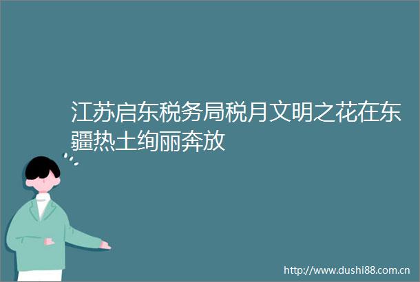 江苏启东税务局税月文明之花在东疆热土绚丽奔放