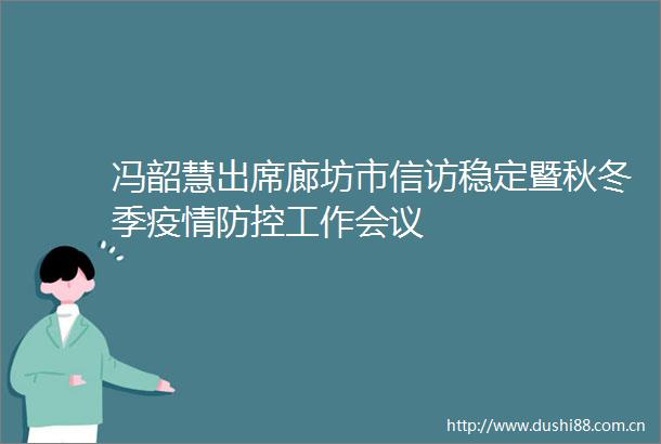 冯韶慧出席廊坊市稳定暨秋冬季疫情防控工作会议