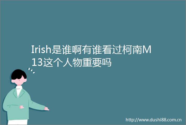 Irish是谁啊有谁看过柯南M13这个人物重要吗