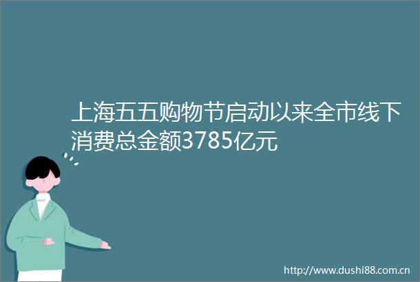 上海五五购物节启动以来全市线下消费总金额3785亿元